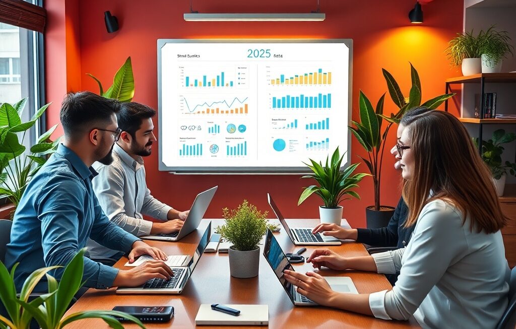 Small business owners using digital tools to grow in 2025