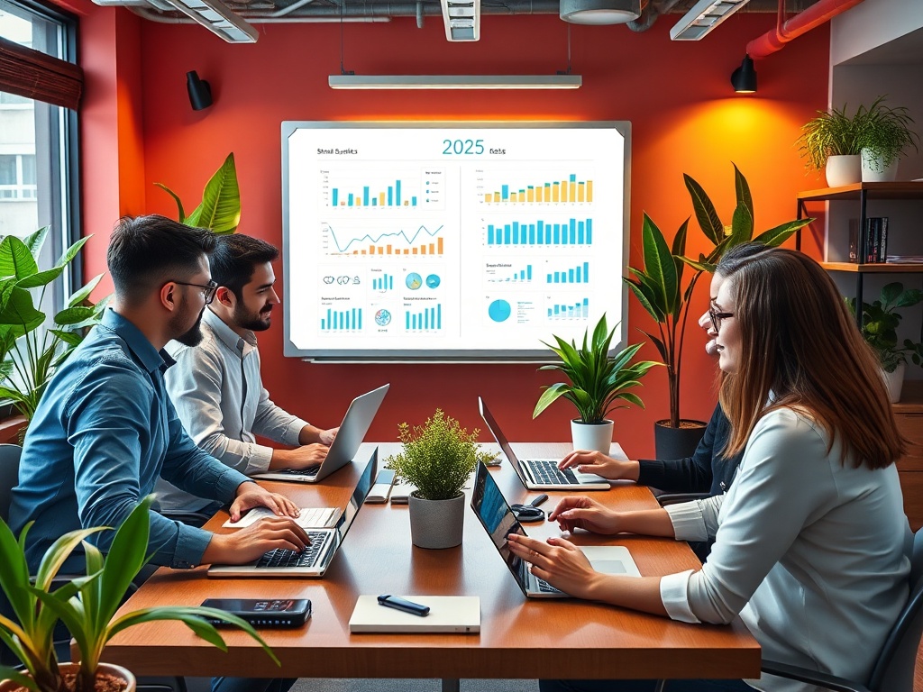 Small business owners using digital tools to grow in 2025